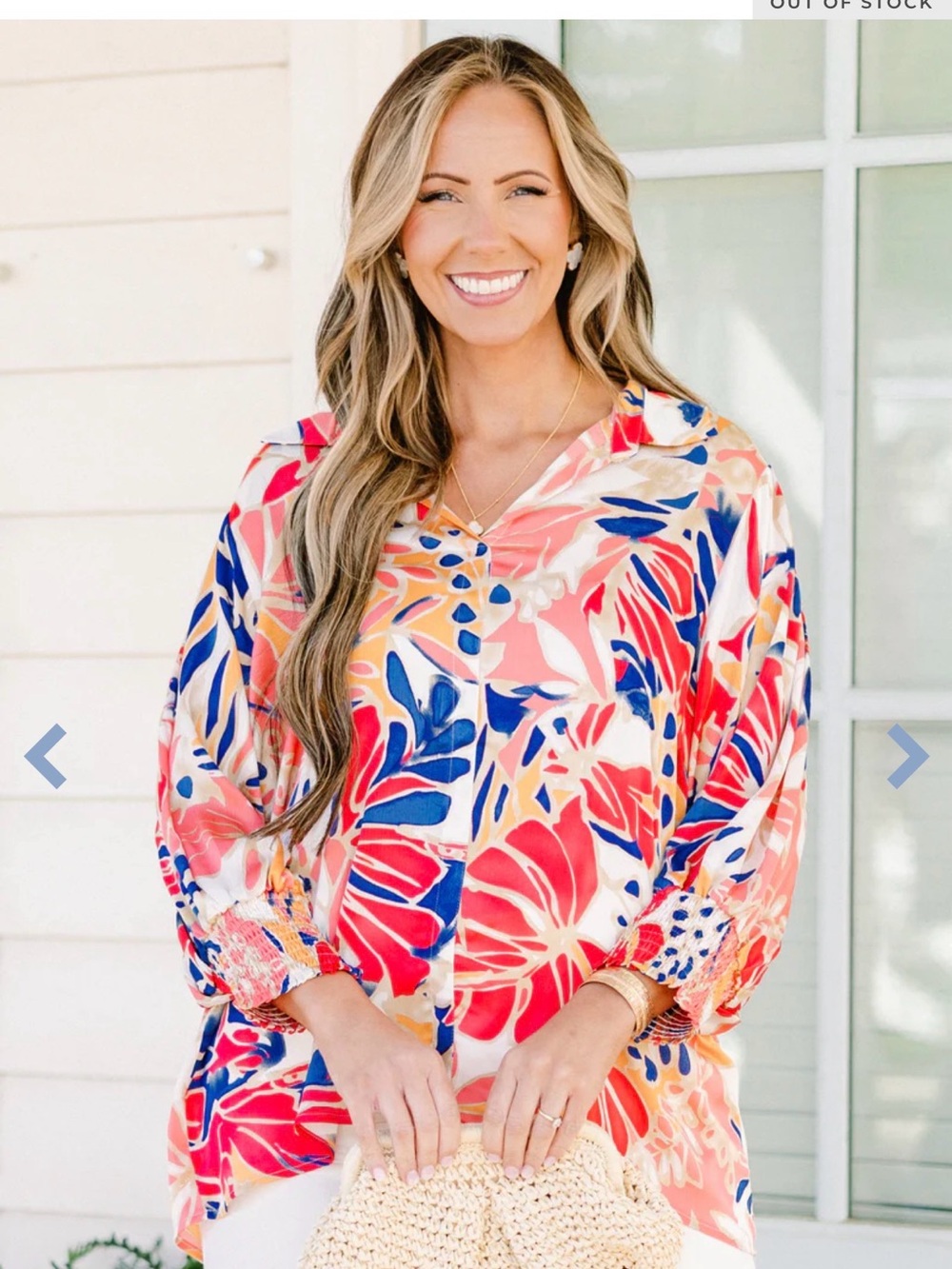 First Love Vibrant Floral Blouse